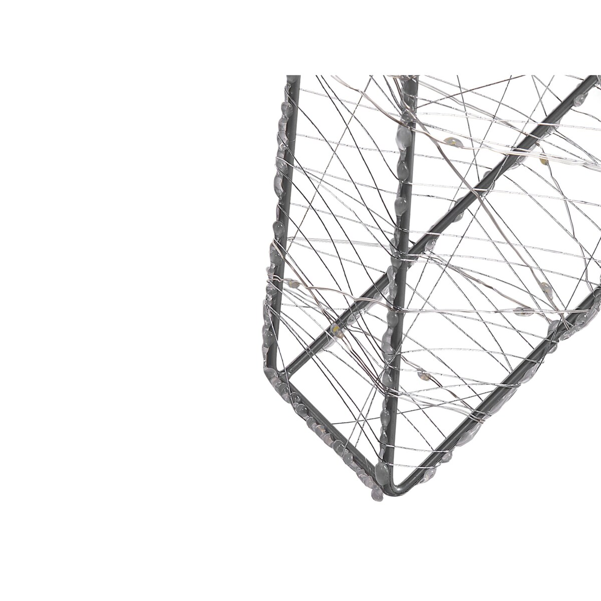 Dekoracja ogrodowa wisząca LED gwiazda 58 cm srebrna KURULA