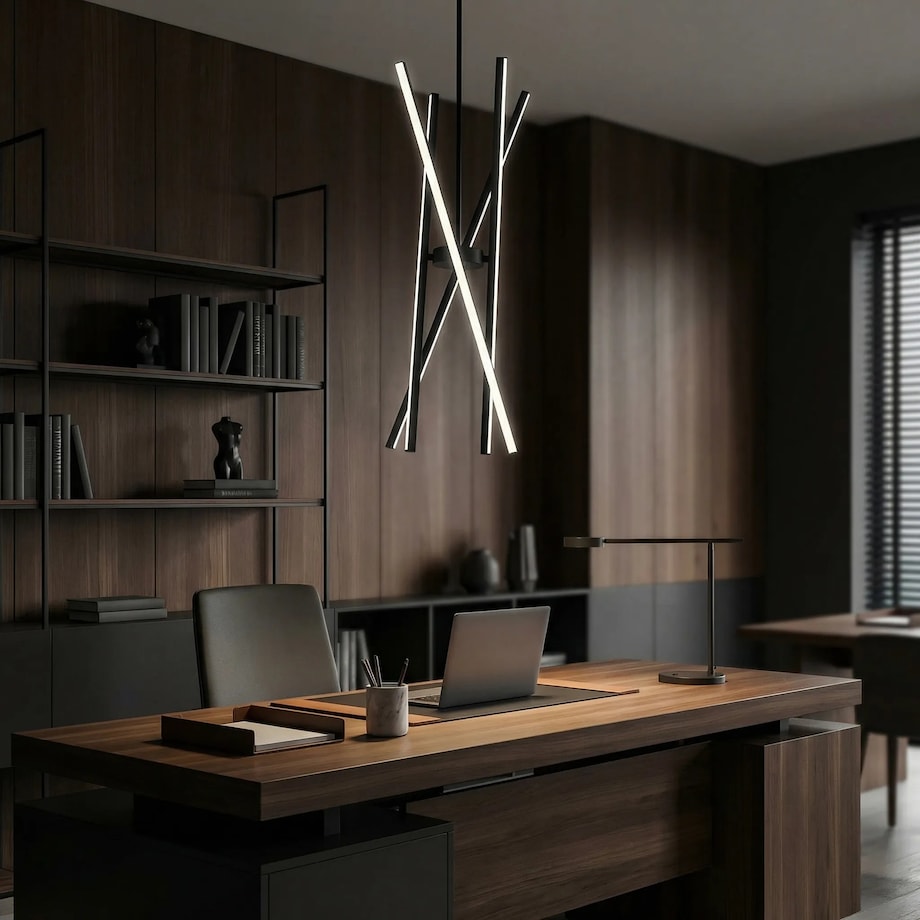 Lampa Sufitowa App1929-Cp Black Led Czarny, Metal, Tworzywo Sztuczne