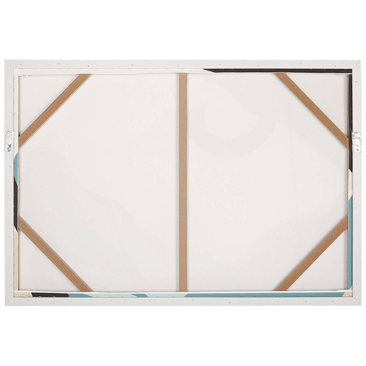 Obraz na płótnie w ramie abstrakcja 93 x 63 cm wielokolorowy FORNEA