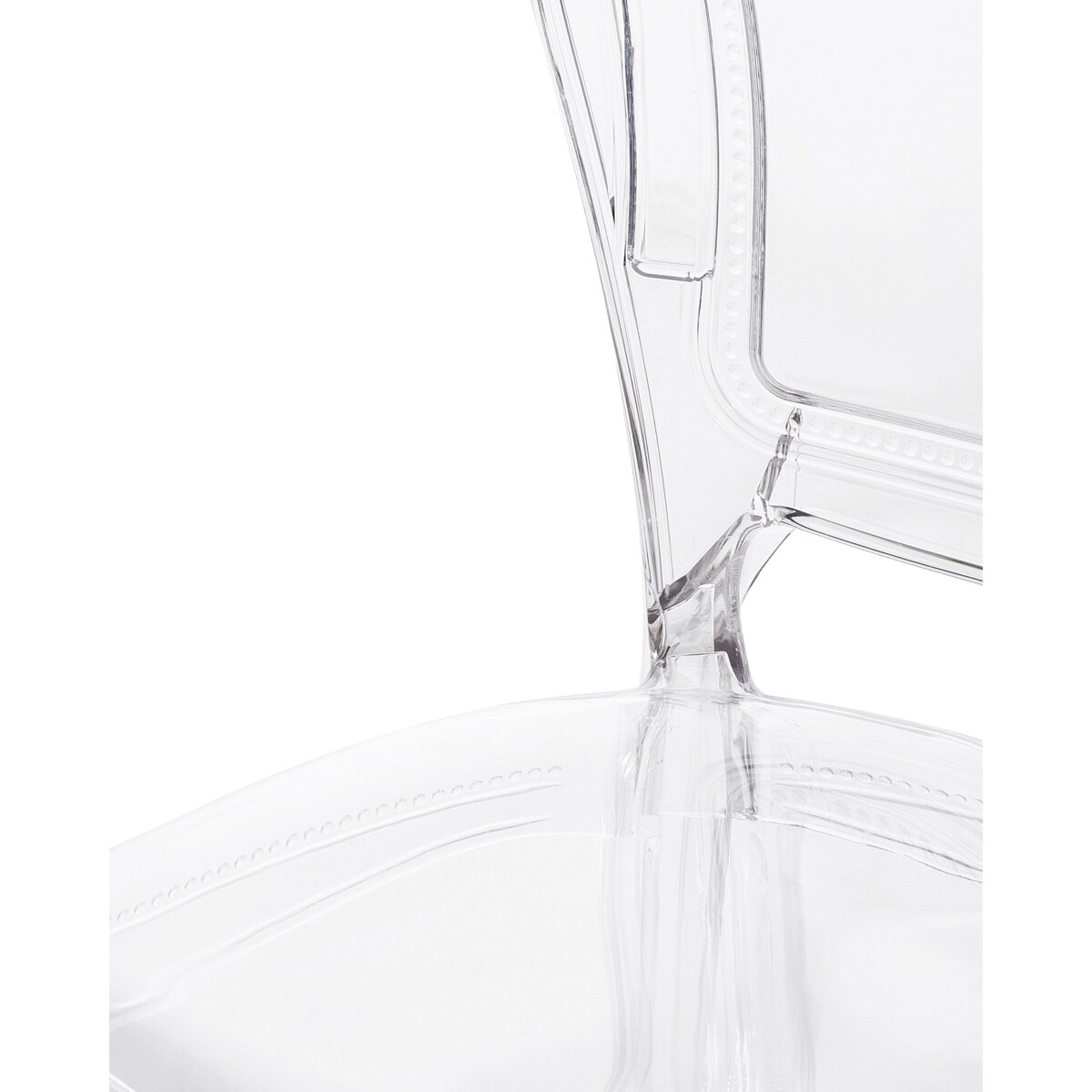 Zestaw 2 krzeseł do jadalni przezroczysty VERMONT