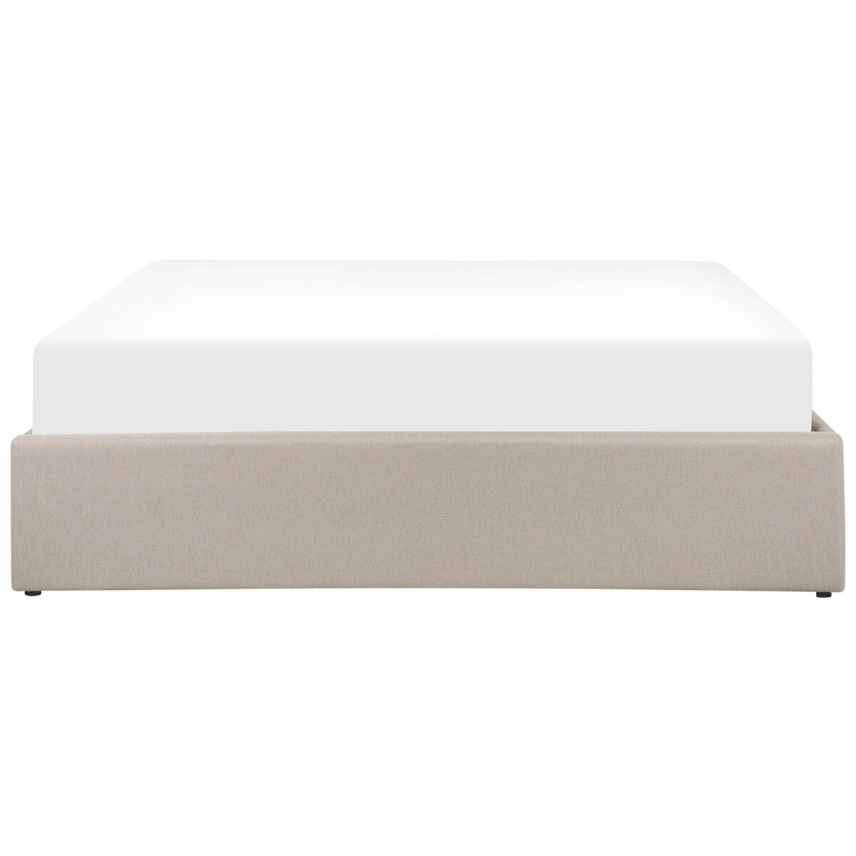 Łóżko z pojemnikiem tapicerowane 160 x 200 cm beżowe DINAN