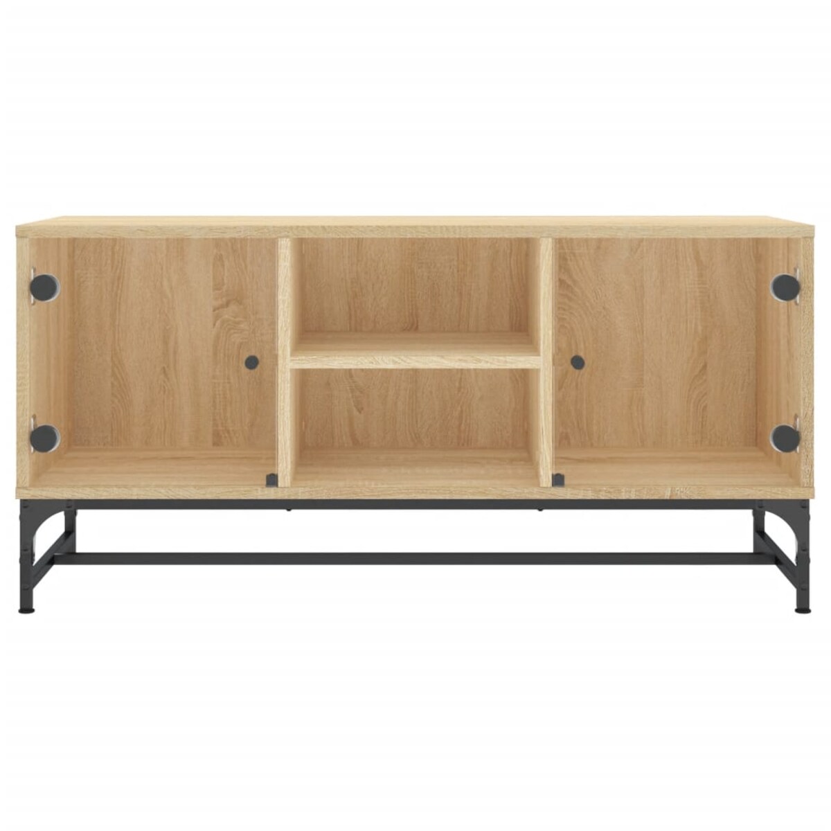 vidaXL Szafka TV ze szklanymi drzwiczkami, dąb sonoma, 102x37x50 cm
