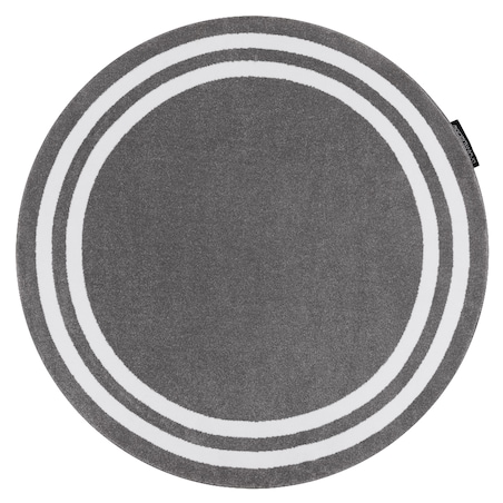 Dywan HAMPTON Ramka koło szary koło 120 cm