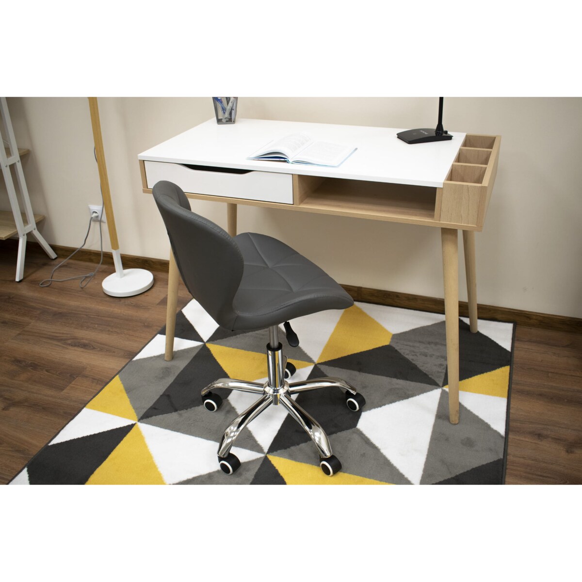 Krzesło Obrotowe Do Jadalni Kuchni Salonu Pokoju Szare