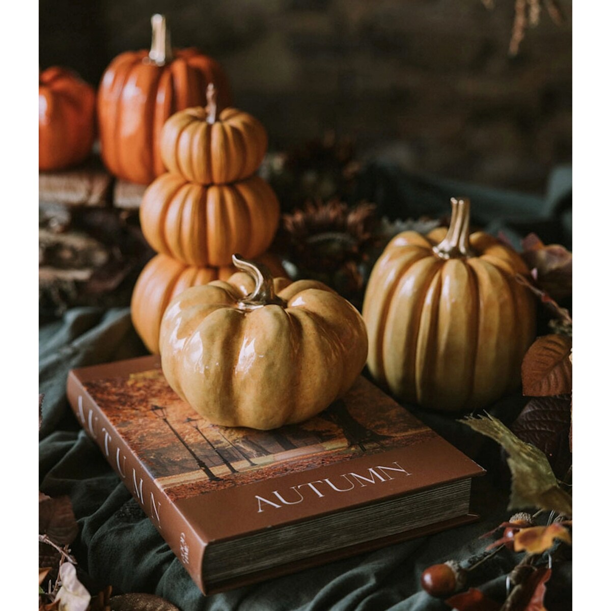 FIGURKA DYNIA ŻÓŁTA OZDOBNA OGRODOWA NA HALLOWEEN JESIEŃ BALKON TARAS
