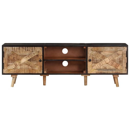 vidaXL Szafka pod TV, 140x30x46 cm, surowe drewno mango i akacjowe