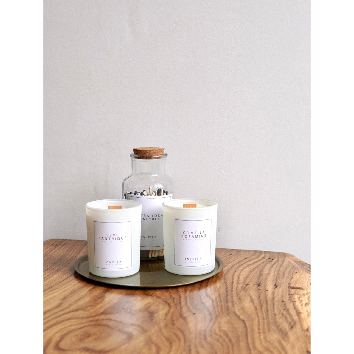 Świeca zapachowa White Come La Dopamine, 390 g, INSPIRA