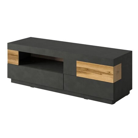 Szafka RTV SILKE 2S1KL 160cm matera/dąb wotan