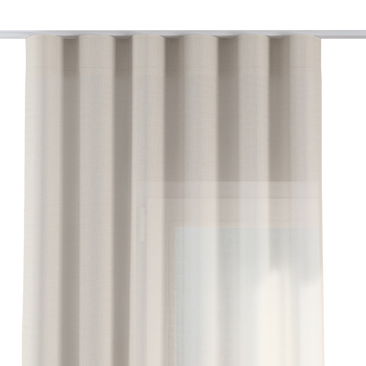 Zasłona na taśmie wave 130x260 kremowy