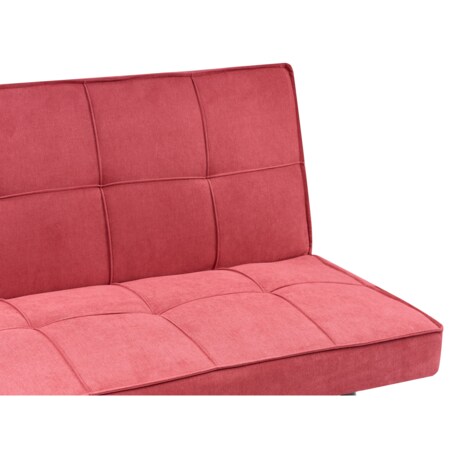 Sofa rozkładana HASLE Czerwony Tkanina