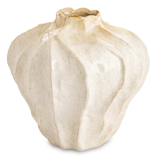 Wazon ceramiczny 20,5x20x20 cm PIEGA beżowy