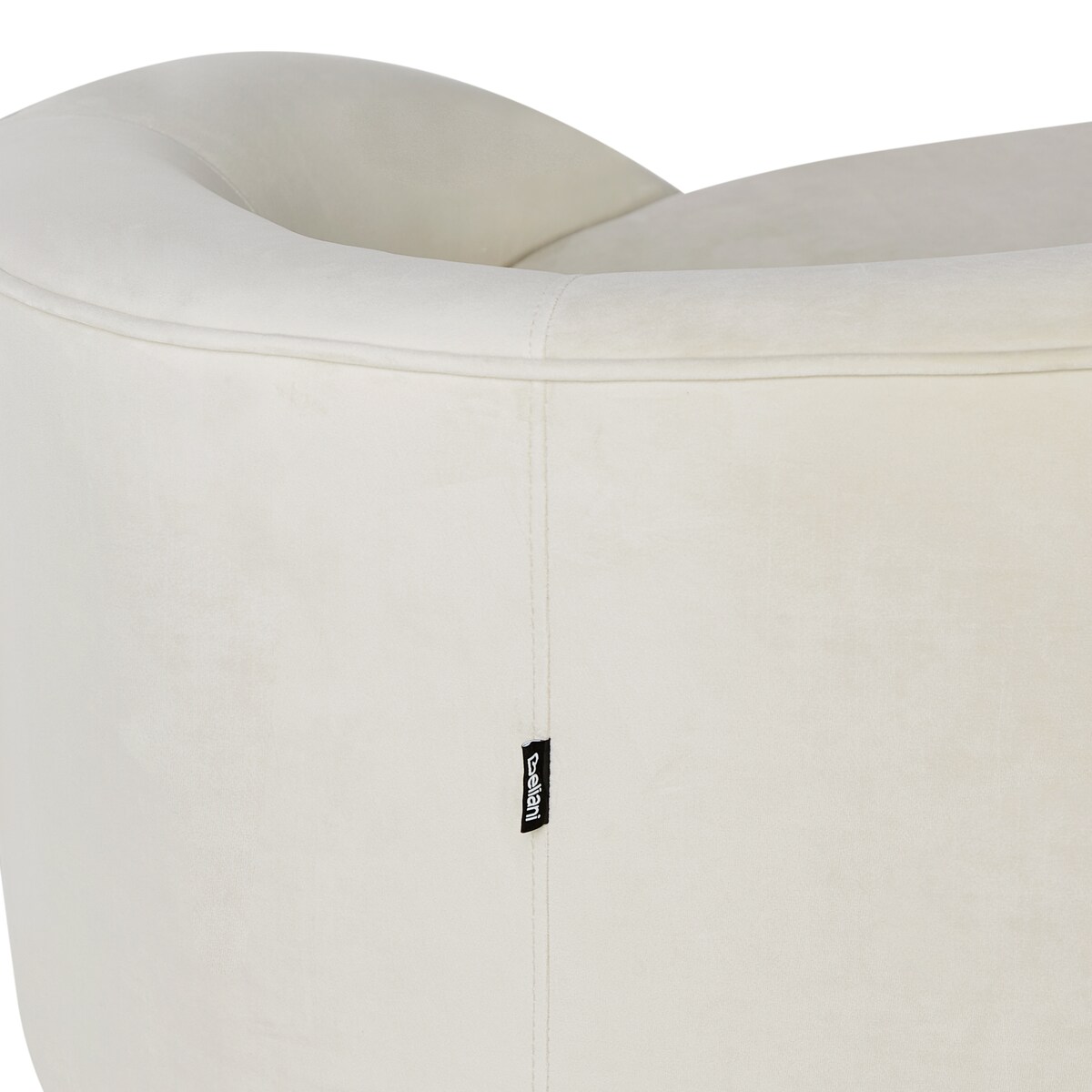 Sofa dla 2 osób SAVAR Welur Jasnobeżowy