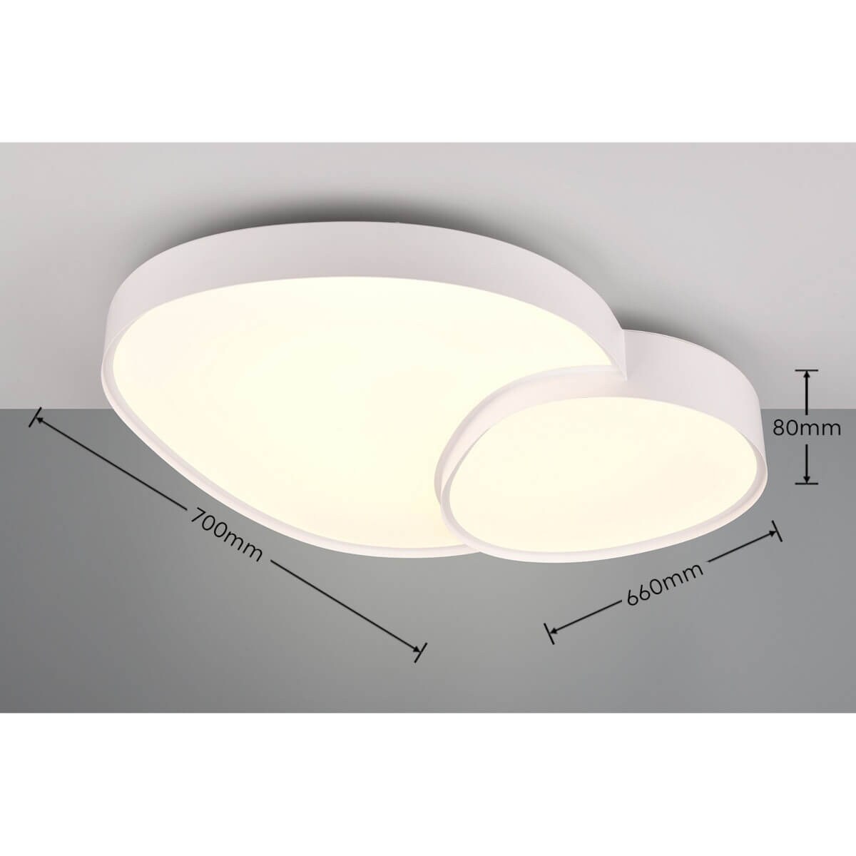 Ledowa lampa natynkowa Rise 647519231 Triodo LED 51W 2700-6500K do holu biała