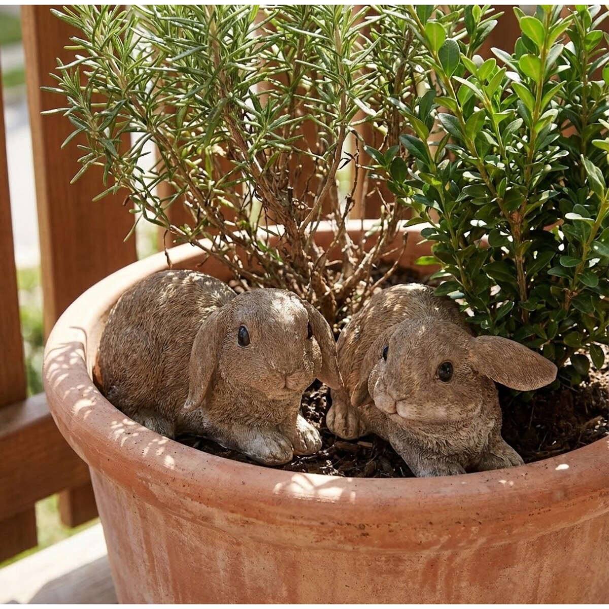 ZAJĄC WIELKANOCNY FIGURKA WIELKANOCNA ZAJĄCZEK 2 szt. NA WIELKANOC PREZENT