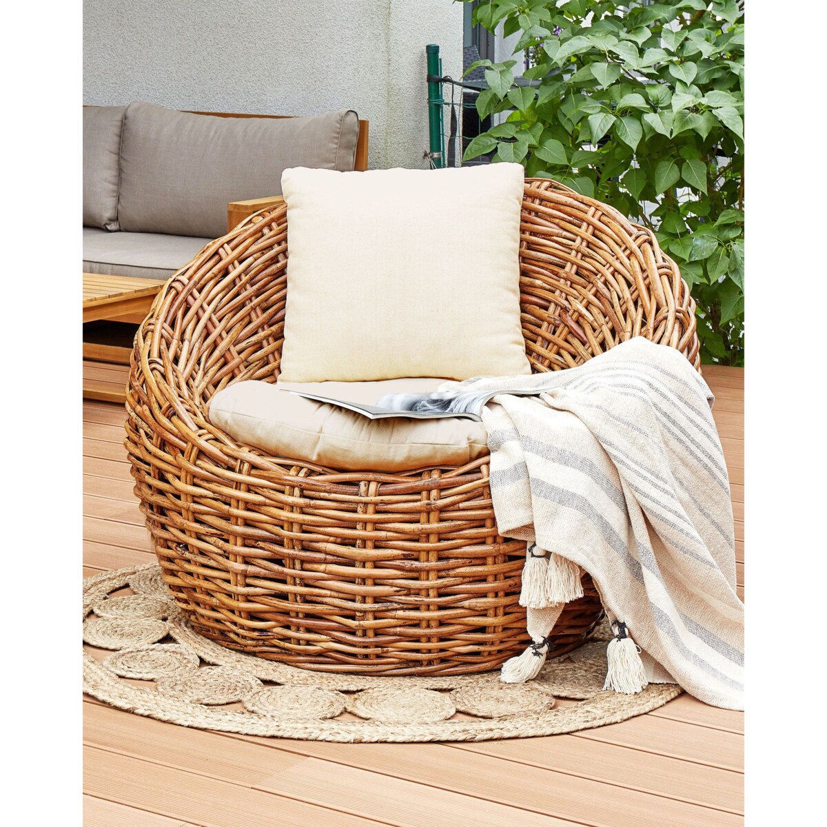 Krzesło ogrodowe LERICI Rattan Naturalny