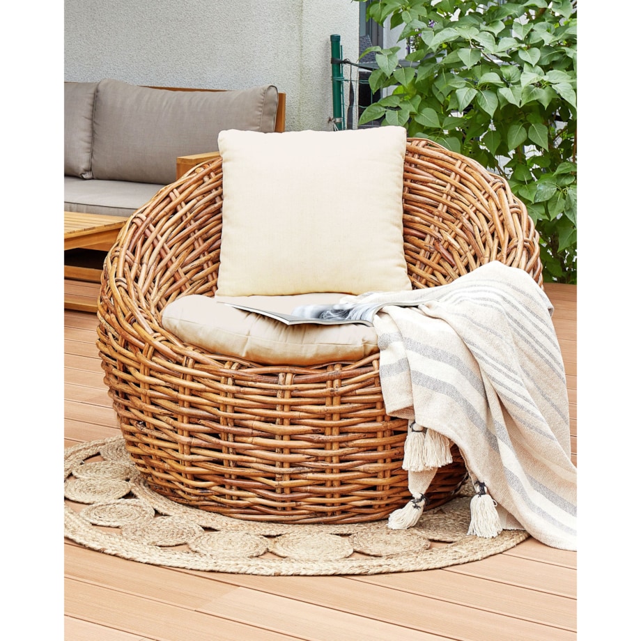 Krzesło ogrodowe LERICI Rattan Naturalny