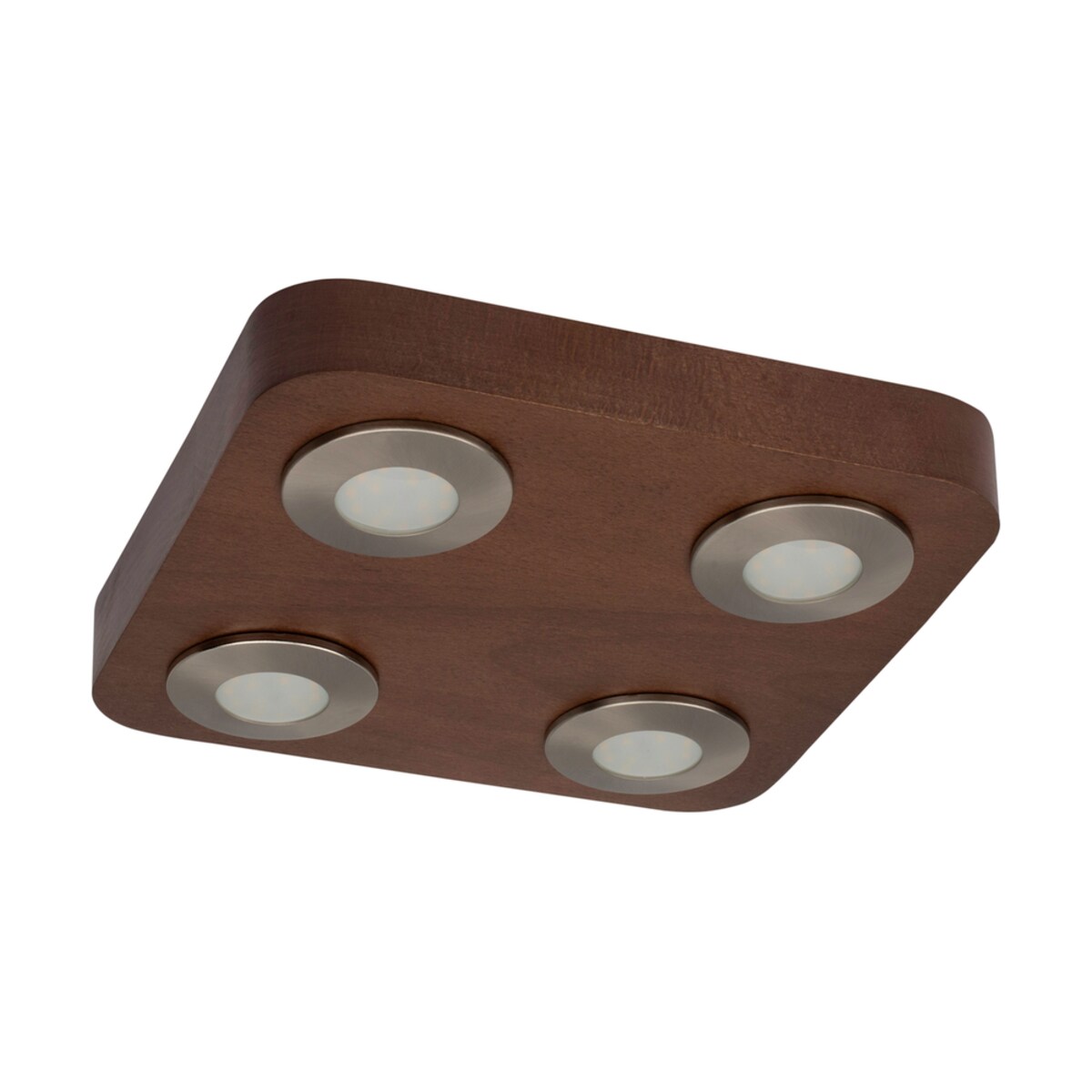 Drewniana Lampa Sufitowa BRITOP Lighting 4xLED 5W Drewno Bukowe Orzechowe FSC, Polski Producent, 1 szt.