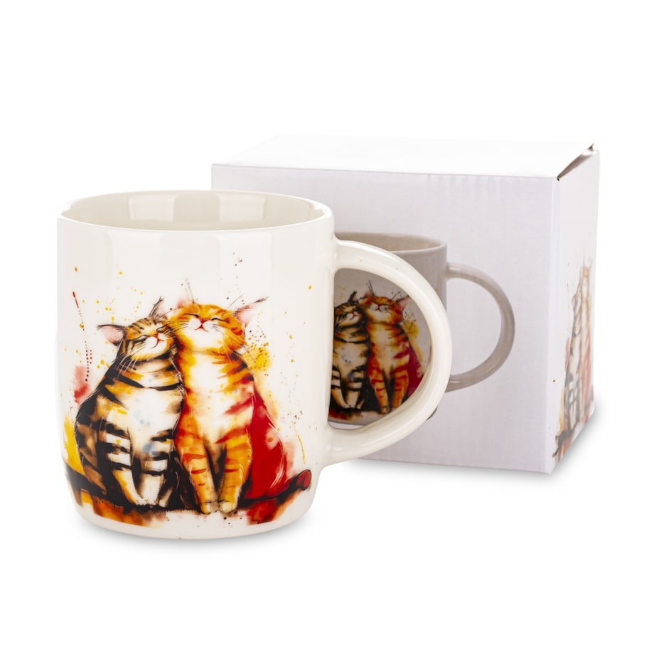 Kubek porcelanowy 350 ml koty 9x12,5x8,5 cm GATTI