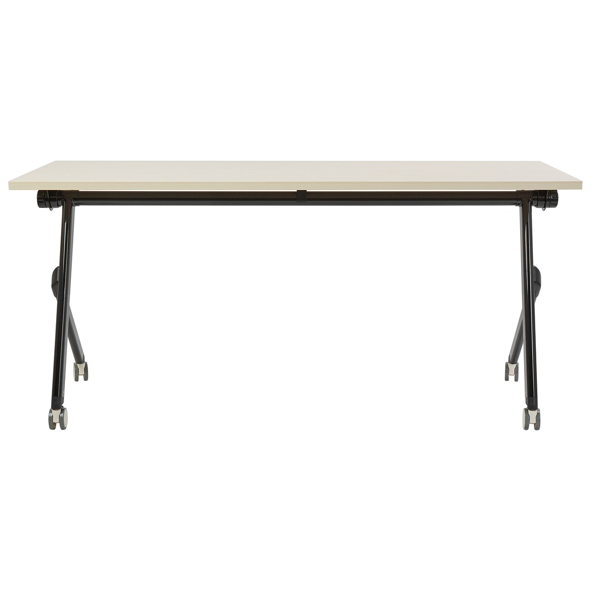 Składane biurko BENDI Jasnobrązowy 160 cm 60 cm z kółkami