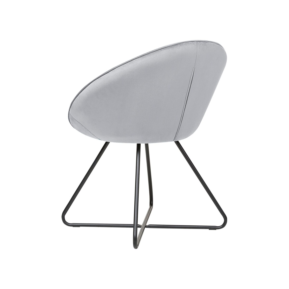 Krzesło welurowe szare FLOBY II