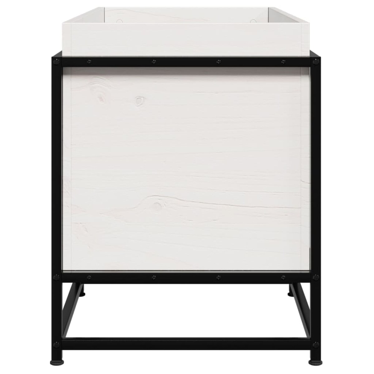 vidaXL Donica ogrodowa, biała, 80x40x50 cm, lite drewno sosnowe