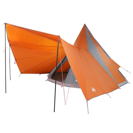 vidaXL Rodzinny namiot tipi Szary i pomarańczowy 510 x 690 x 330 cm