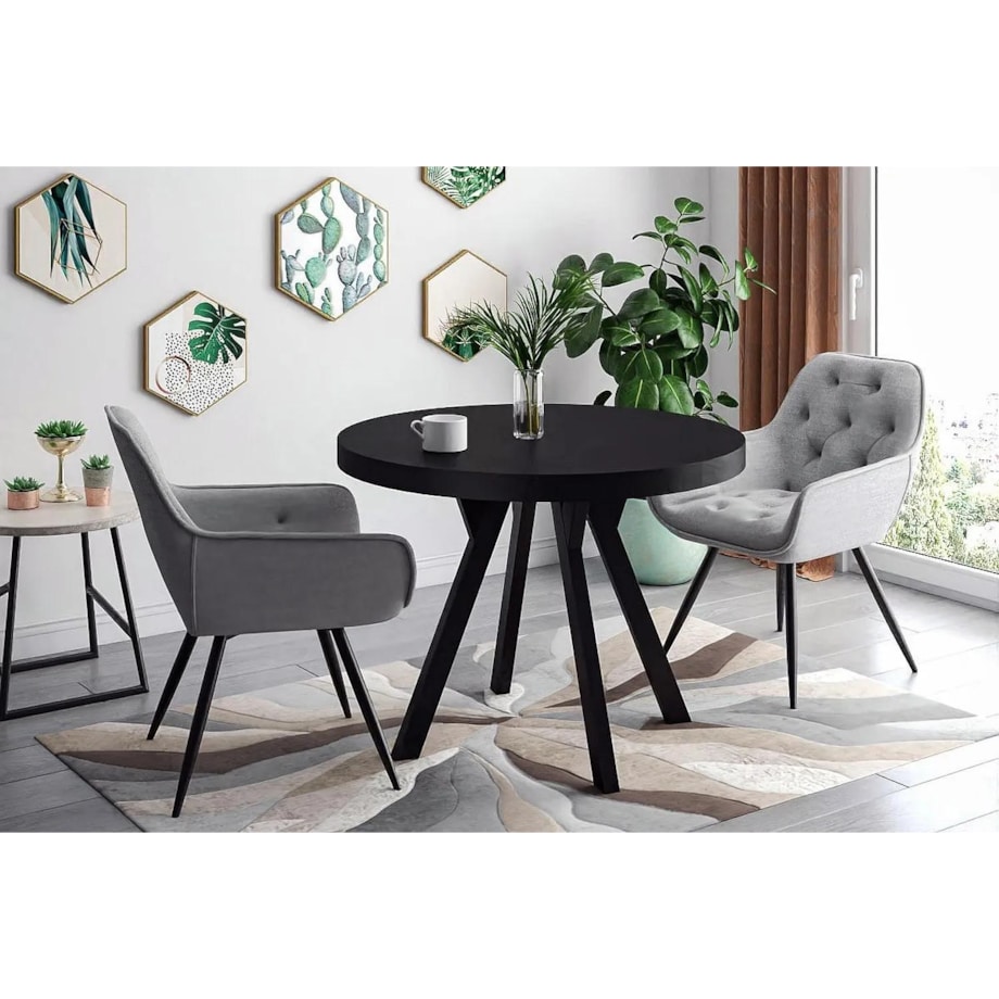 Stół rozkładany DOMINGO 100(250)x100 czarny