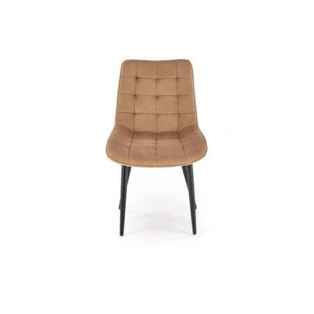 Krzesło tapicerowane K580 VELVET beżowe
