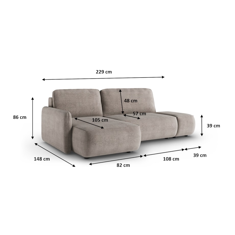 Narożnik CREMONA L - z pojemnikiem Kolor: Cremona 97