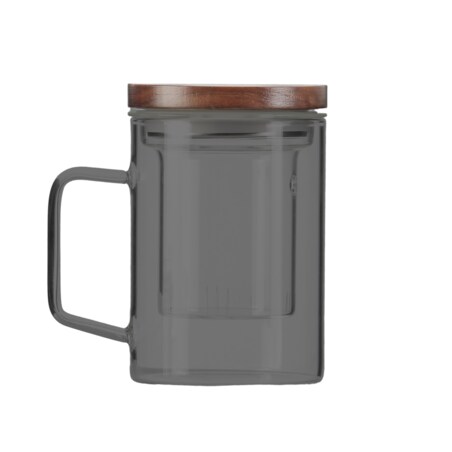 Szklanka z zaparzaczem Soho 350 ml grafitowa 29361