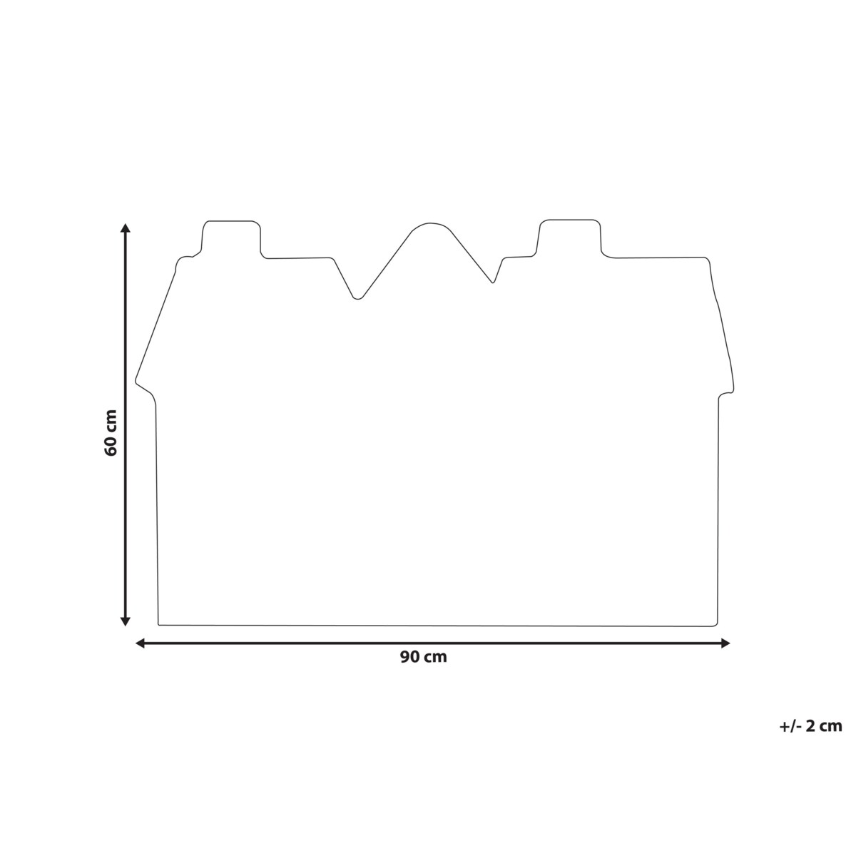 Wycieraczka MUHIKAP Naturalny 60 x 90 cm Wzór świąteczny Włókno kokosowe