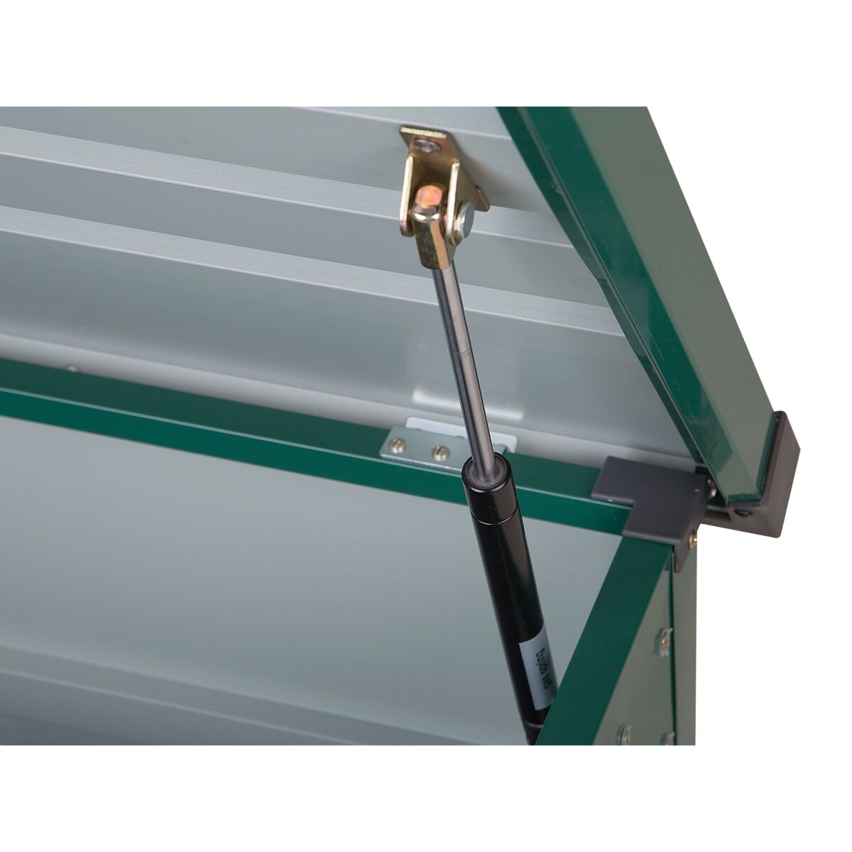 Skrzynia ogrodowa metalowa 400 l zielona CEBROSA