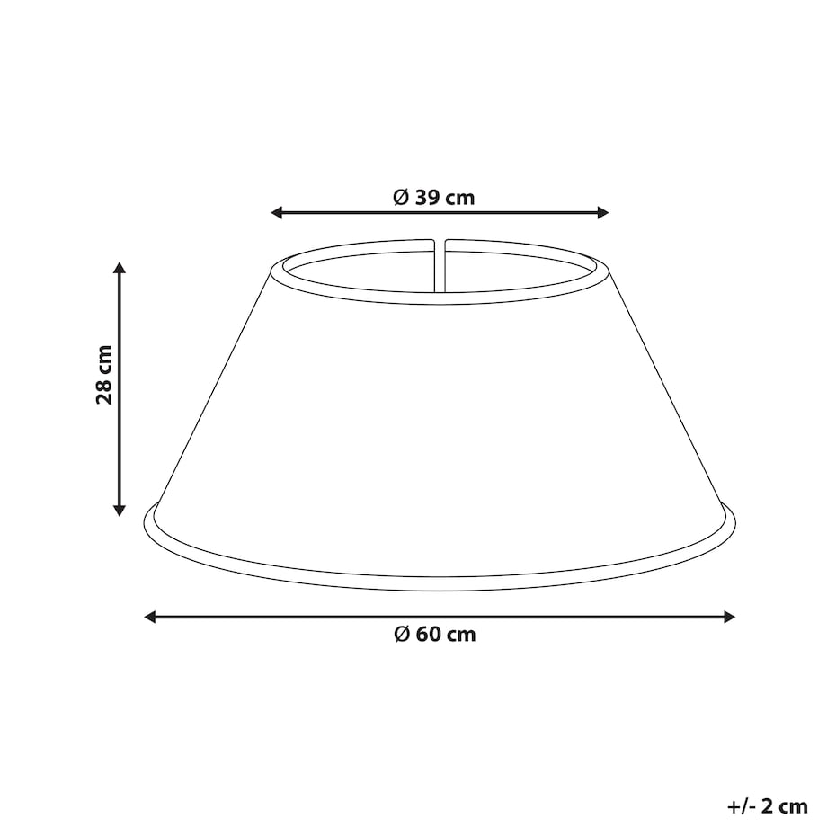 Osłonka pod choinkę GLACE Trawa morska Czerwony 60 cm