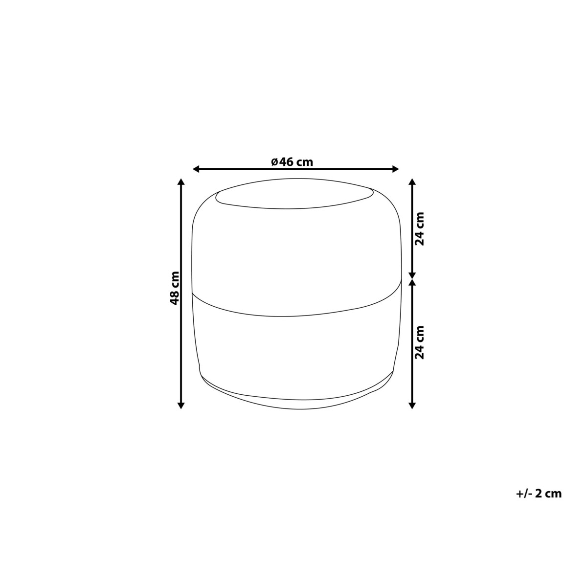 Puf ⌀ 46 cm szary DALAMA