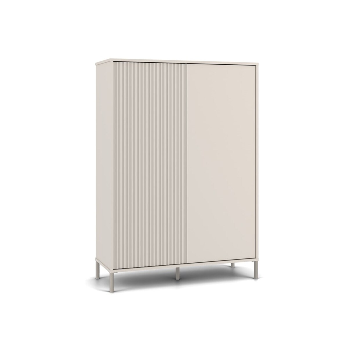 Witryna KAMARO 2DD SLIM/GŁADKI KASZMIR Lamele Front Ryflowany + Klasyczny