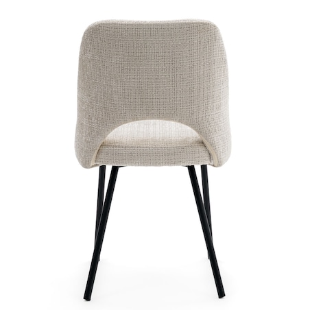 Krzesło tapicerowane MILO jasny beż do salonu jadalni kuchni