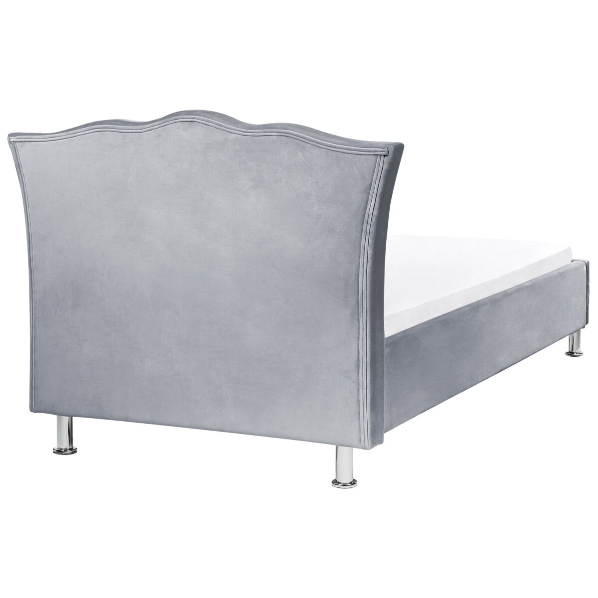 Łóżko welurowe 90 x 200 cm szare METZ