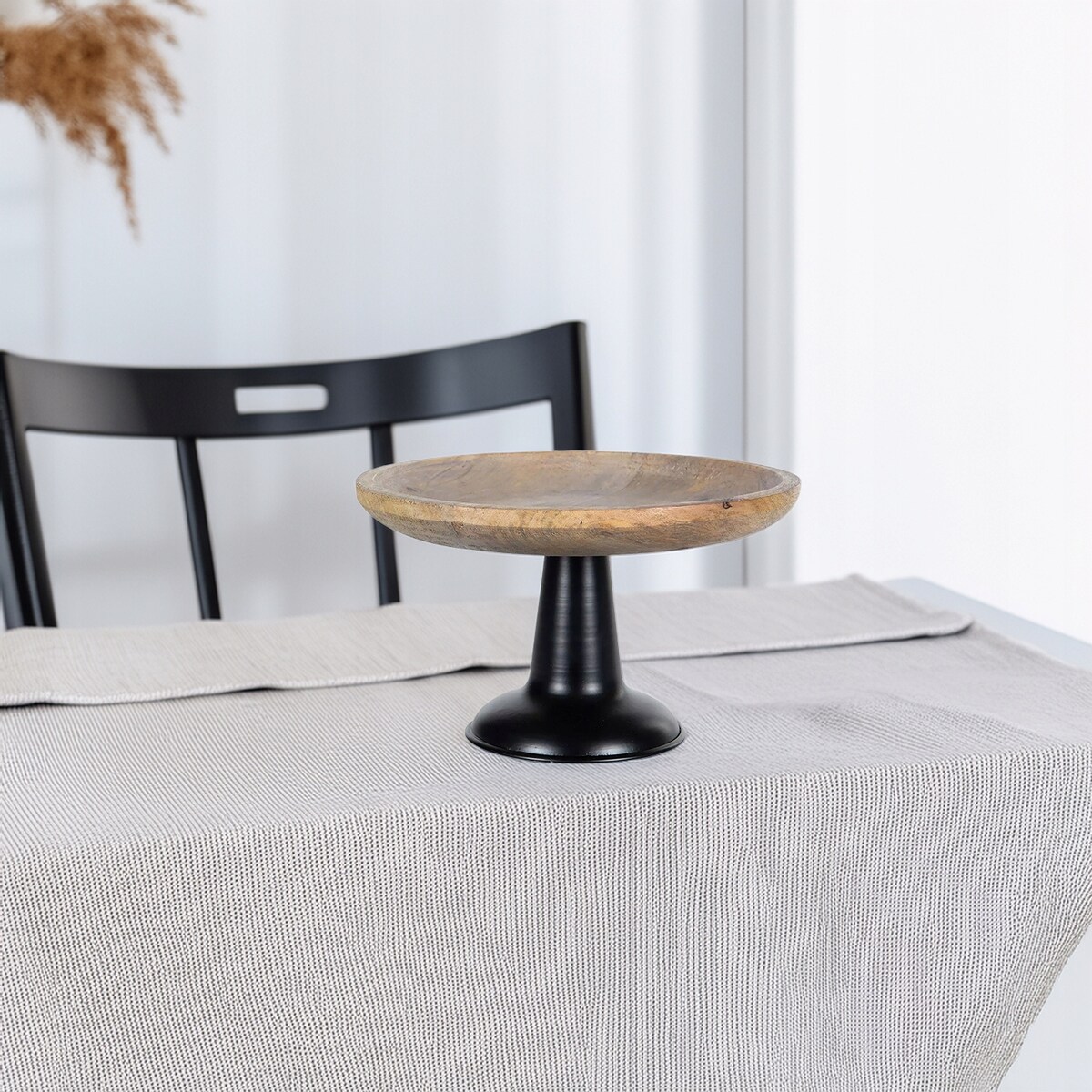 PATERA NA NODZE NÓŻCE OWOCE DREWNIANA BOHO DUŻA 26cm okrągła dekoracyjna