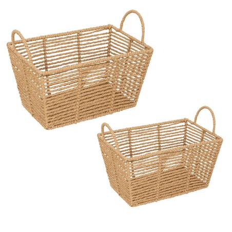 Kosze plecione EUGENE, z uchwytami, 2 sztuki