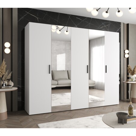 Szafa uchylna otwierana BARI 2 250 wys. 202 cm Biały + u. Czarny