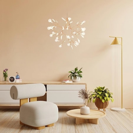 Wisząca lampa Flora MSE010100205 listki LED 22,5W złota