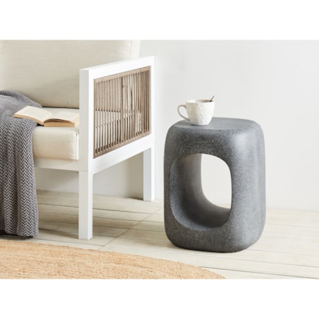 Stolik pomocniczy PELMO 33 cm 33 cm Efekt marmuru Szary