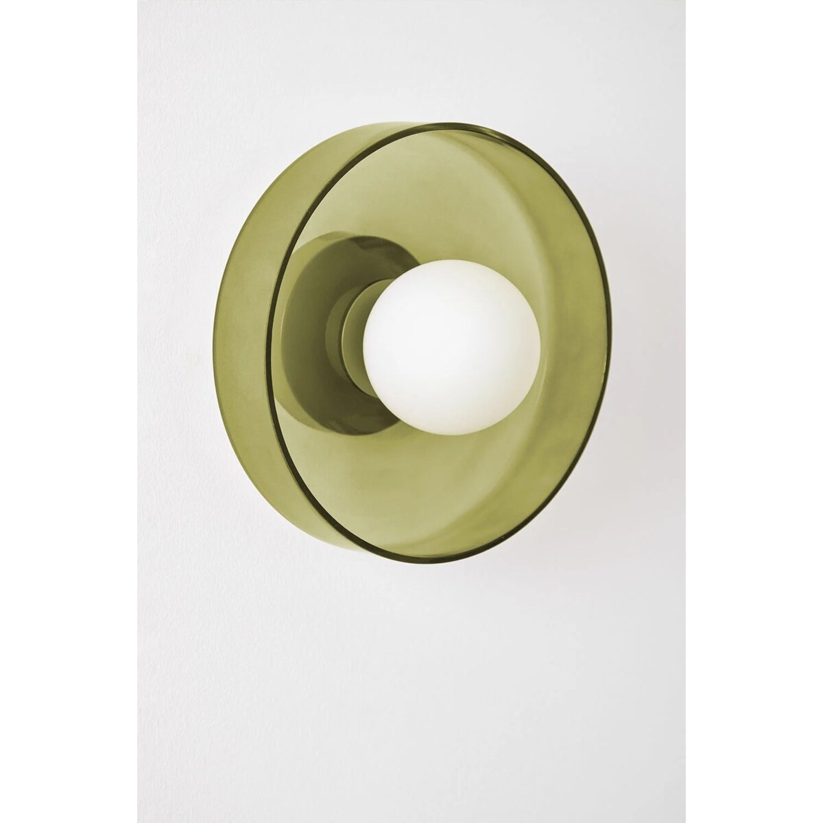 Kinkiet szklany Jaxal zielony Ø25 cm