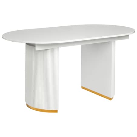 Stół do jadalni rozkładany DULVERTON Biały 160/200 cm 90 cm