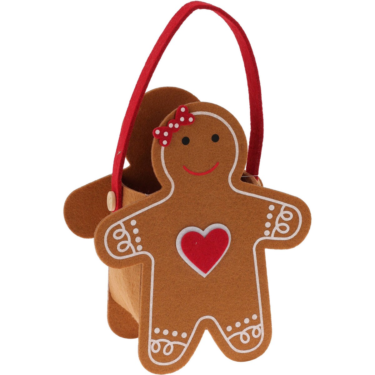 Torba filcowa z bożonarodzeniowym motywem, 16,5 x 20 cm