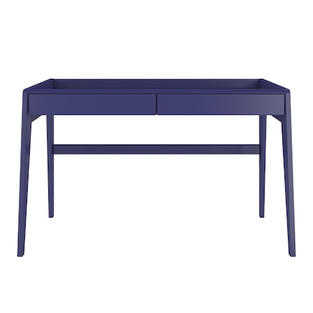 Drewniane bukowe biurko / toaletka z szufladami Visby LISA / kolor granat szlachetny