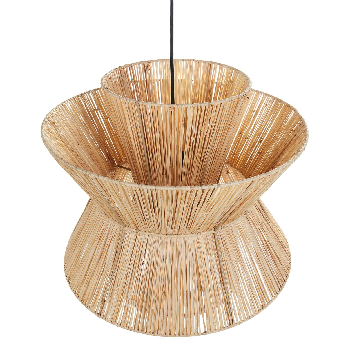 Lampa wisząca ze słomy naturalna TELAMBA