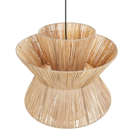 Lampa wisząca ze słomy naturalna TELAMBA