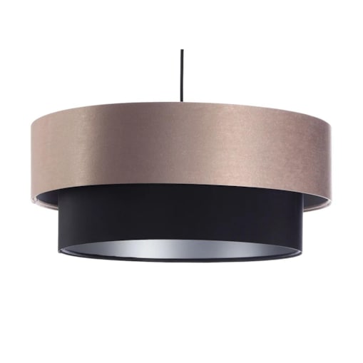 Lampa wisząca DOUBLE 40 czarna/beżowa