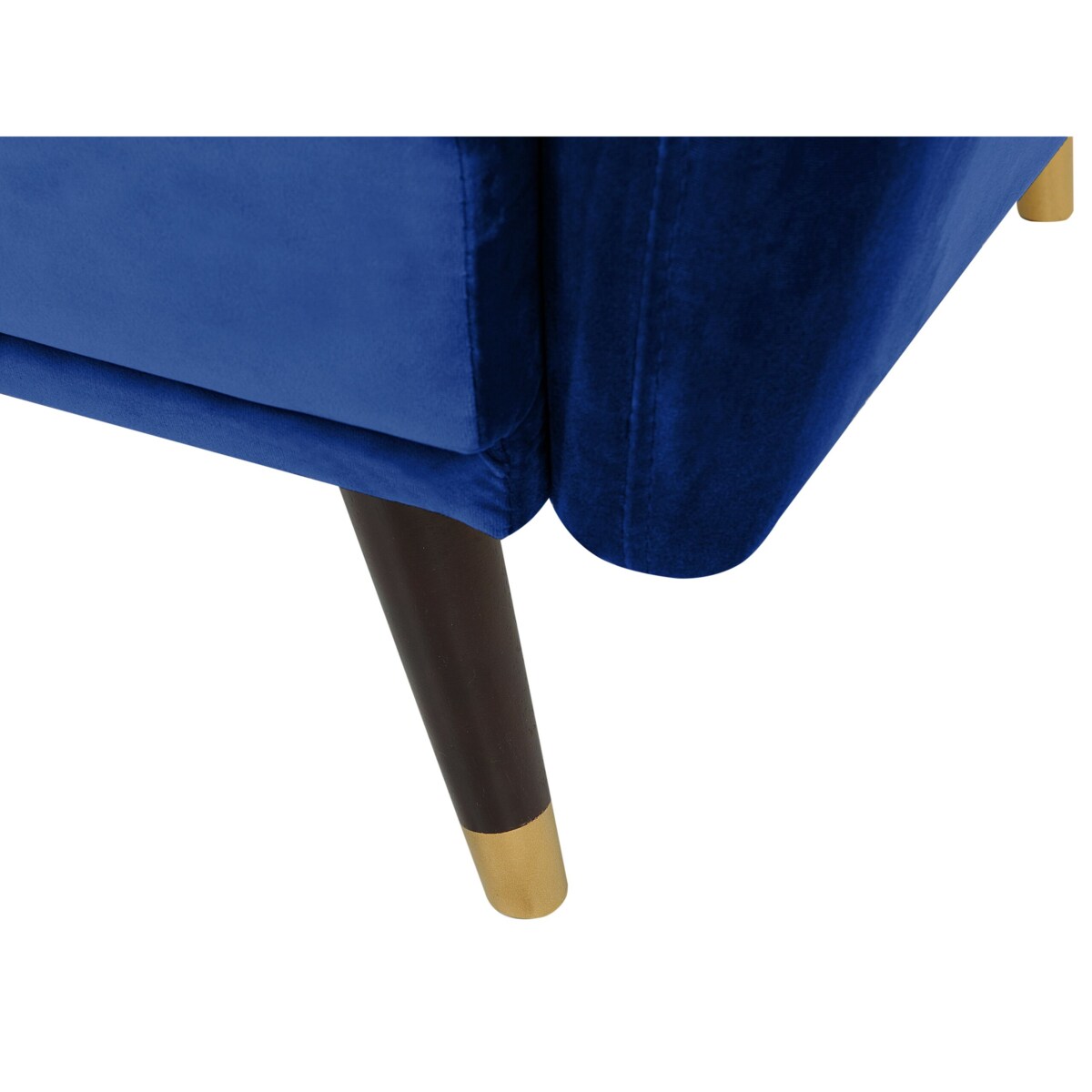 Sofa rozkładana welurowa ciemnoniebieska VIMMERBY